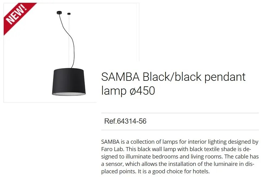 Lustra pendul moderna design elegant CONGA negru 64314-56
