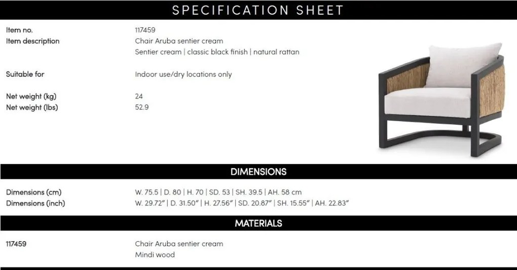 Fotoliu design elegant LUX Aruba