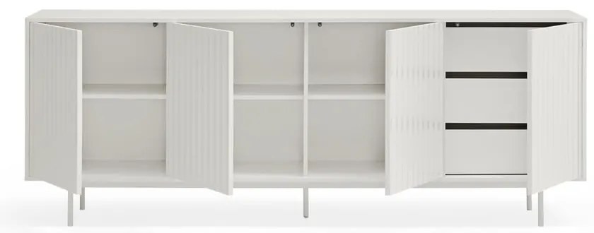 Comodă albă joasă 211x80 cm Sierra – Teulat