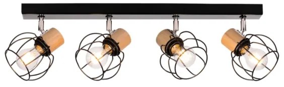 Spot de tavan Spot-Light 26114404 PHIPHI 4xE27/60W/230V stejar