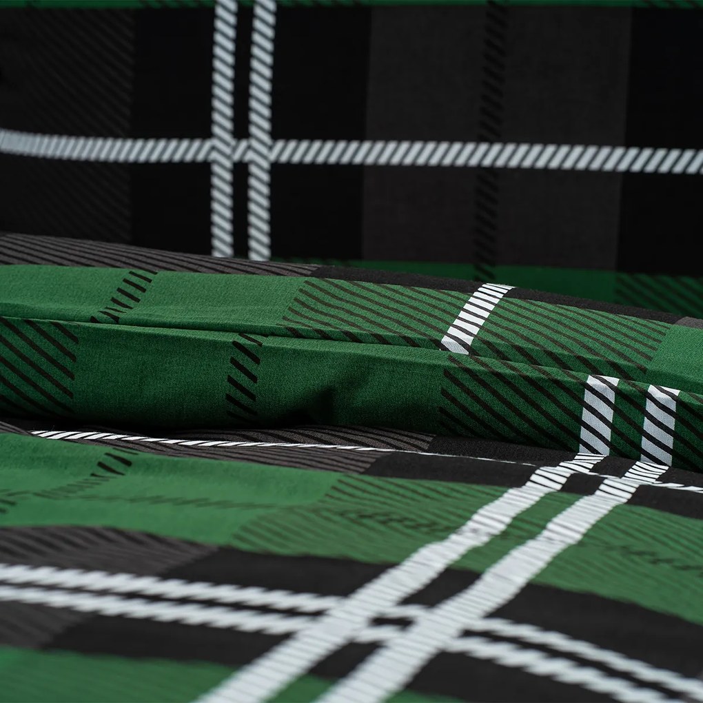 Lenjerie de pat din bumbac 4Home Green Classic,140 x 200 cm, 70 x 90 cm, 140 x 200 cm, 70 x 90 cm