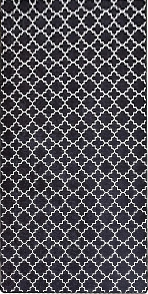 Covor, Kupa, 80x300 cm, Alb/Negru