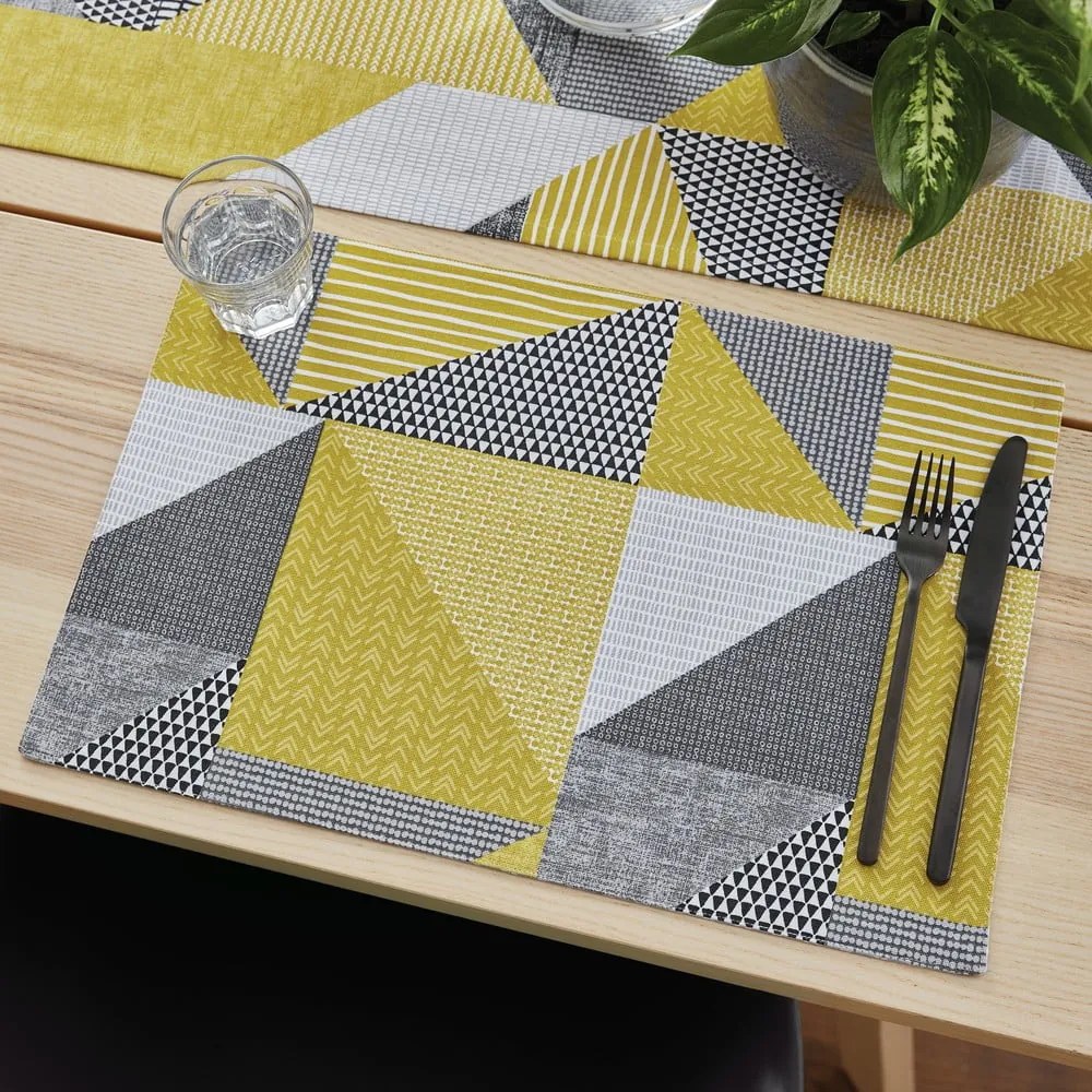 Suport pentru farfurii 2 buc. din material textil 46x30 cm Larsson Geo – Catherine Lansfield