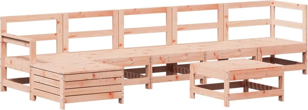 vidaXL Set mobilier de grădină, 7 piese, lemn masiv douglas