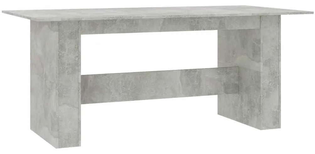 800472 vidaXL Masă de bucătărie, gri beton, 180 x 90 x 76 cm, PAL