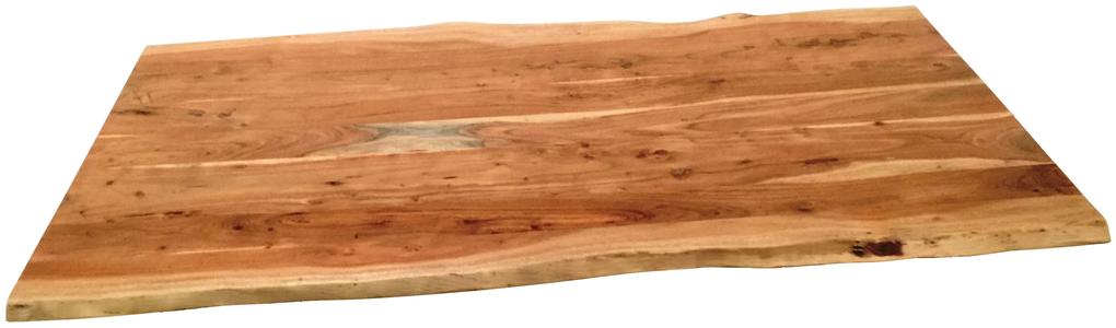 Masa dreptunghiulara cu blat din lemn de salcam Tables&amp;Co 180x90 cm maro/argintiu