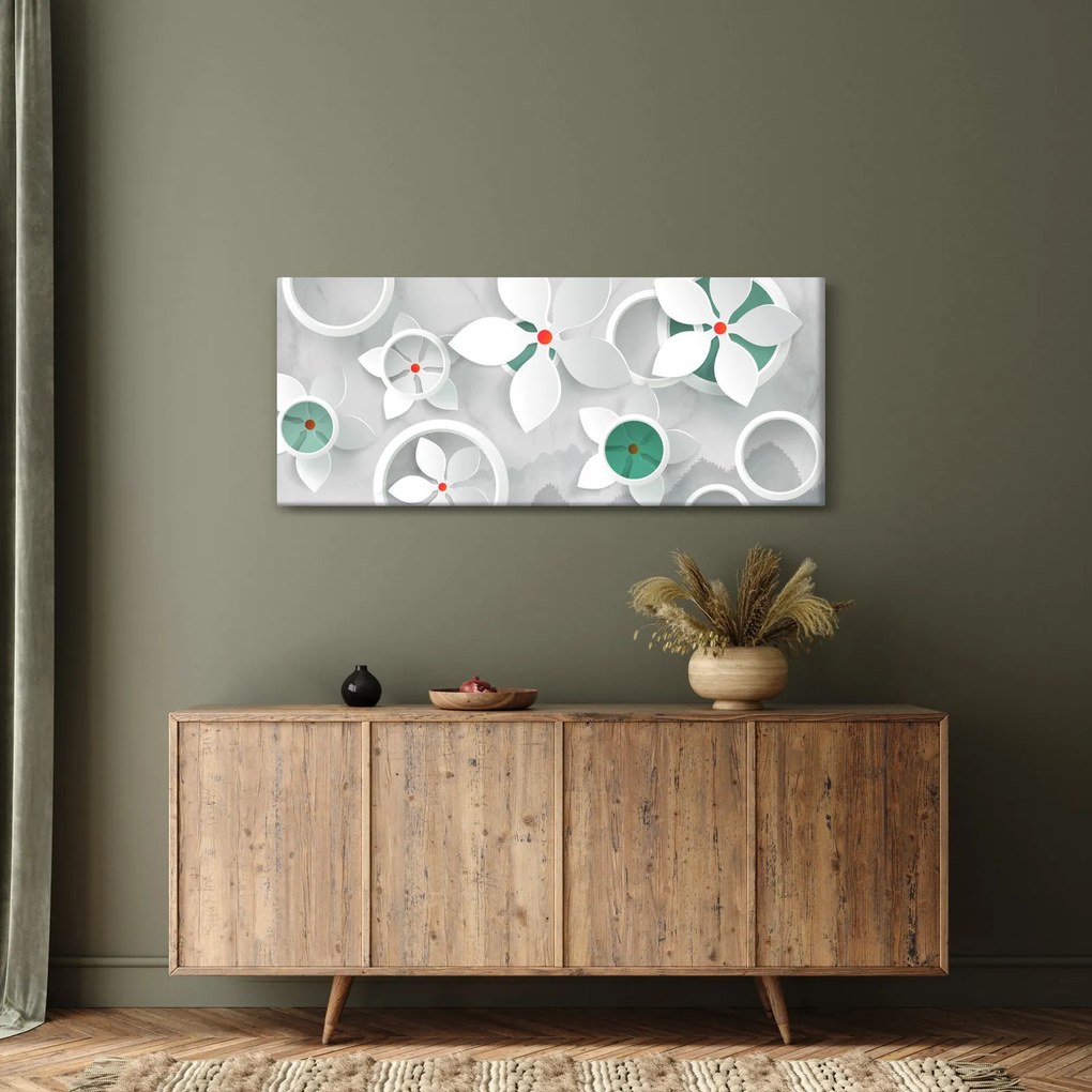 Tablou abstracției florale (120x50 cm)