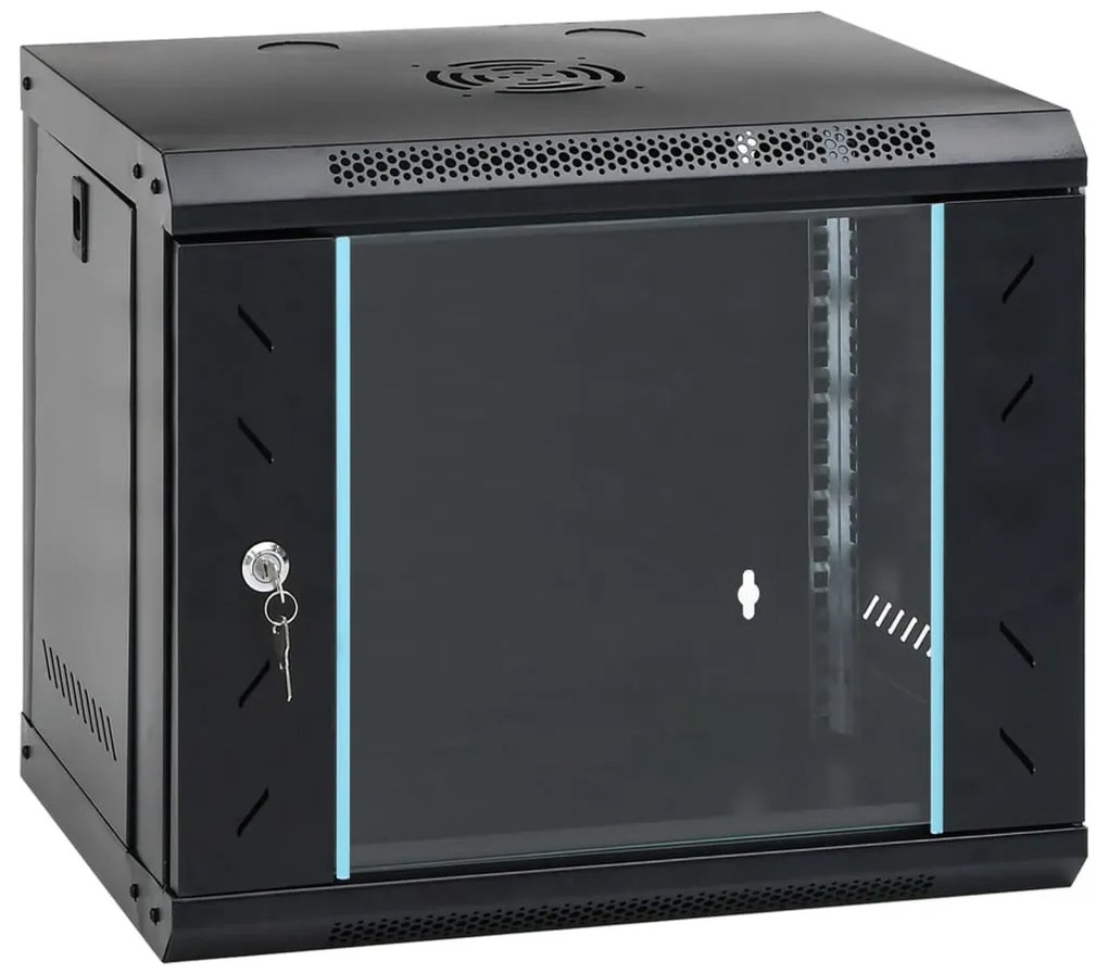 vidaXL Dulap de rețea montat pe perete 9U 19&quot; IP20 53x40x45 cm