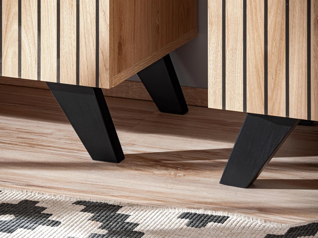 Mobilier living Lyran (hikora jackson + negru (cu iluminat LED). 1097694