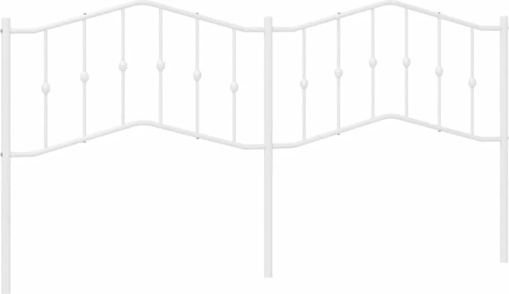 vidaXL Tăblie de pat de schimb metalică, alb, 193 cm