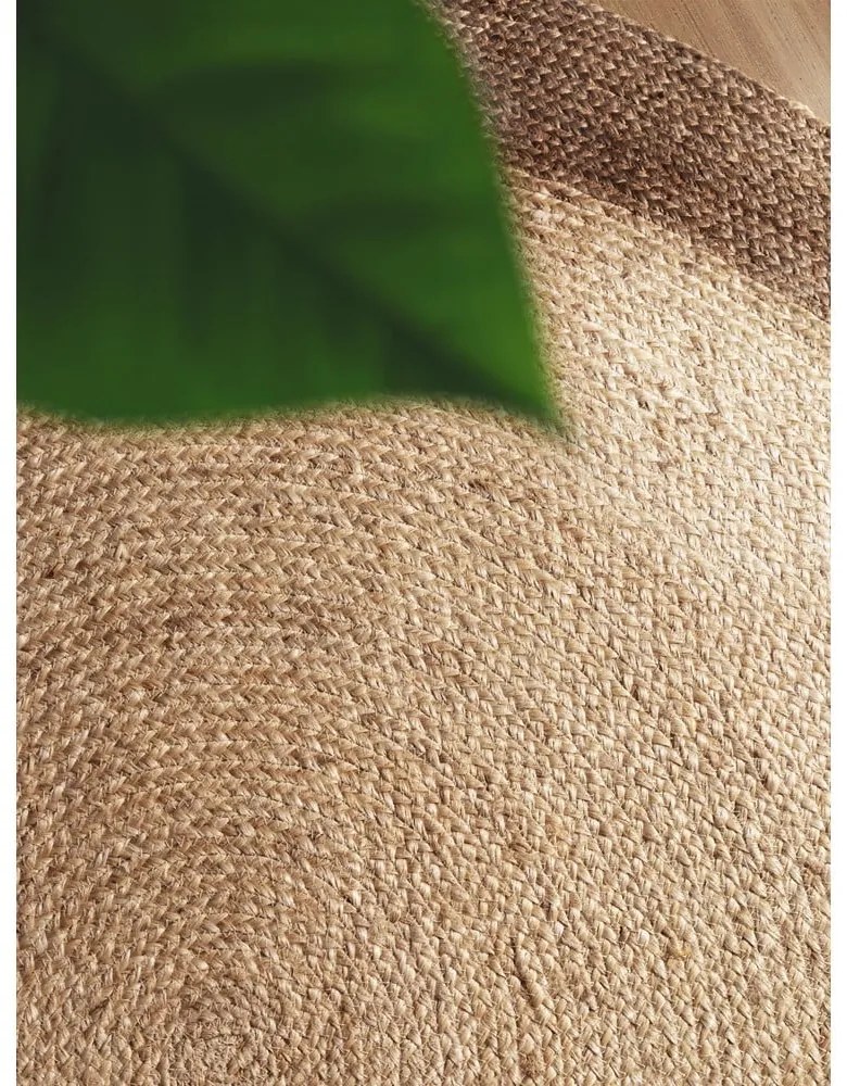 Covor grej reversibil, țesut manual rotund din iută ø 240 cm Jutta Greige – Hanse Home