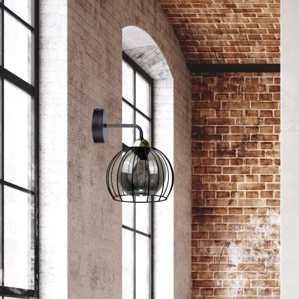 Aplică SOLO BLACK 1xE27/60W/230V black/gold