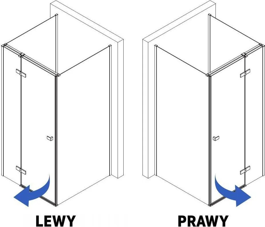 Cabina de dus Rea Atlas cu deschidere pe dreapta 90x90 cm crom