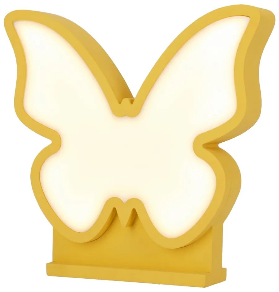 Veioză pentru copii galbenă Butterfly – Candellux Lighting