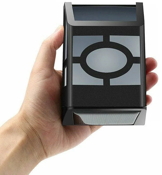 4 buc lampa solara de exterior, negru