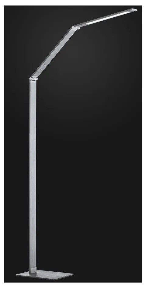 Lampadar argintiu LED cu intensitate reglabilă (înălțime 133 cm) Geri – Fischer &amp; Honsel