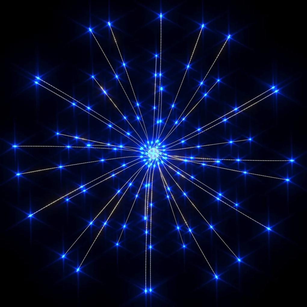 Lampi cu artificii de Craciun, 2 buc., 280 LED, albastru, 20 cm