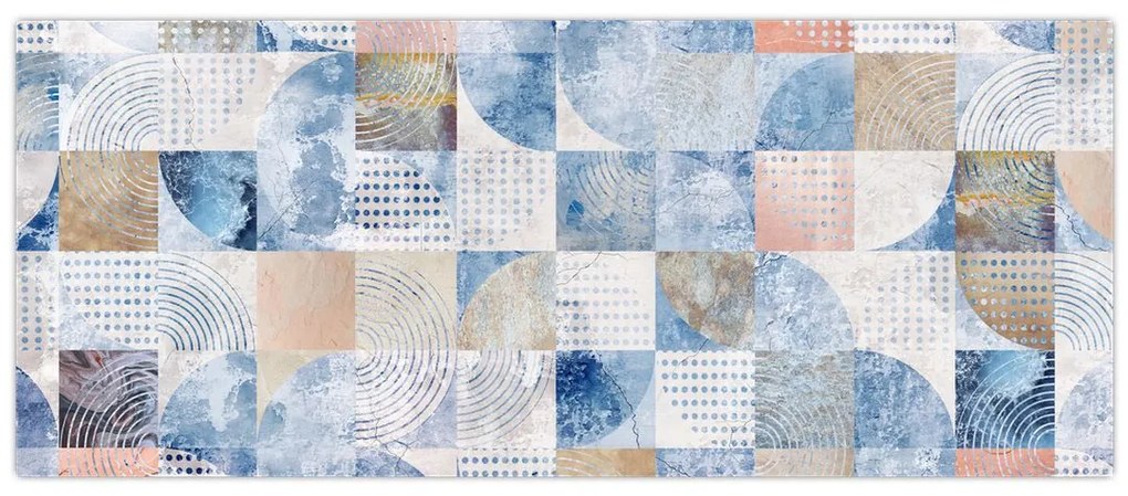 Tablou - figuri geometrice pe perete (120x50 cm)