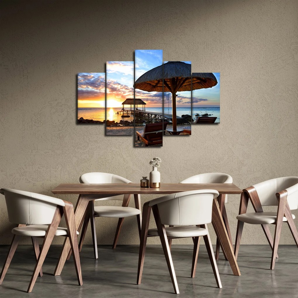 Tablou - Apus de soare în Mauritius (150x105 cm)
