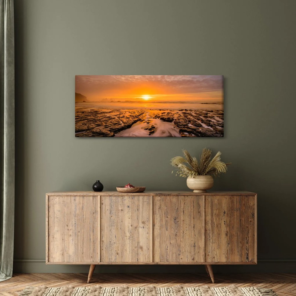 Tablou cu apus de soare (120x50 cm)
