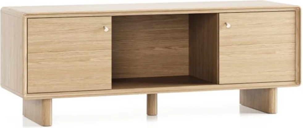 Comodă TV lemn masiv Cooper din, 140 × 42,5 × 53 cm