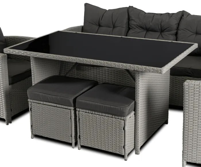 JAKS Mobilier ratan gri Colorado
