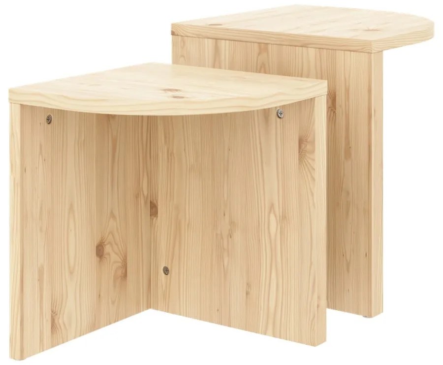 Măsuțe de cafea în culoare naturală 2 buc. din lemn de pin Combine – Karup Design
