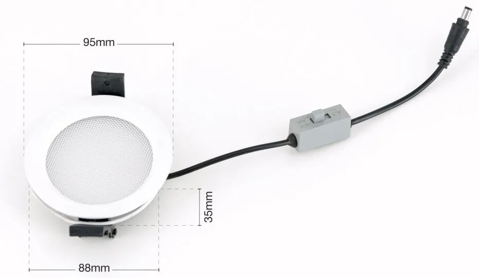 Spot LED incastrabil tavan IP44 OFFICE D-9,5cm alb