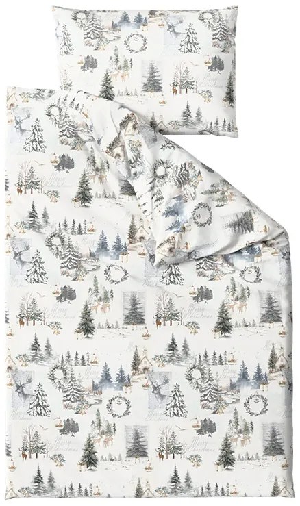 Lenjerie de pat din bumbac WINTER WHISPER colorata Dimensiune lenjerie de pat: 70 x 90 cm | 140 x 200 cm