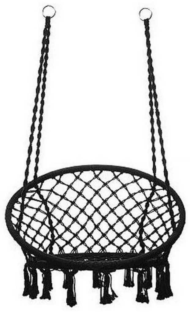Leagan copii si bebelusi pentru interior si exterior Novokids™ Round Textile Swing, Suspendabil, 0+ ani, Pozitie somn, Maxim 120 kg, Pentru casa si