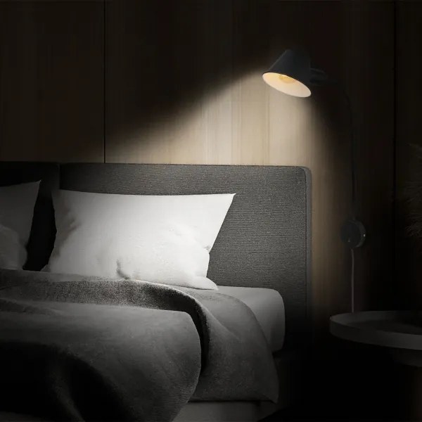 Briloner 2089-015 - Lampă de perete flexibilă BRELLO 1xE27/10W/230V, negru