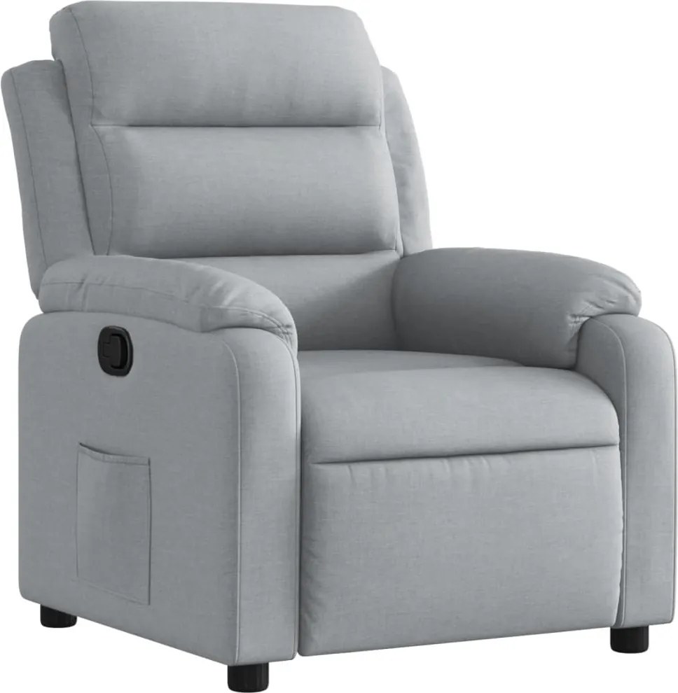 vidaXL Fotoliu rabatabil, gri deschis, material textil