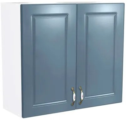 Corp superior 80. cu 2 usi Zebra MDF albastru