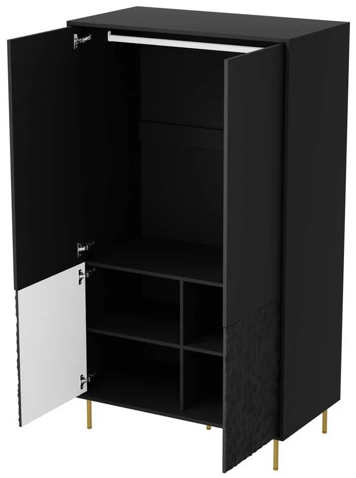 Dulap pentru haine Bullet, negru