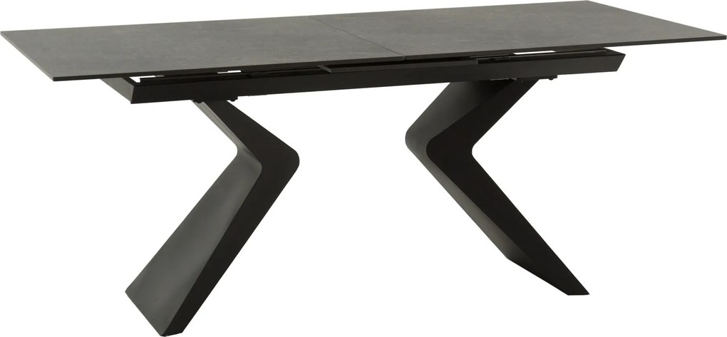 Masă extensibilă ceramică Miro Black, 180 cm/90 cm