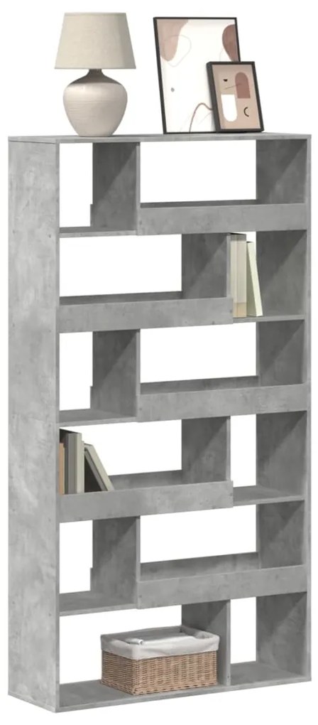vidaXL Bibliotecă, gri beton, 100x33x187,5 cm, lemn prelucrat