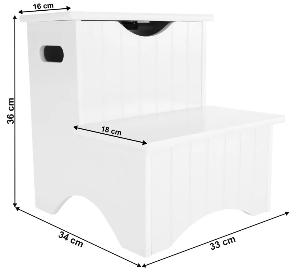 Trepte cu spațiu de depozitare Hurley, 33 x 34 x 36 cm