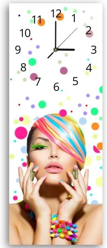 Ceas de perete - Woman In Colors 30x90 cm