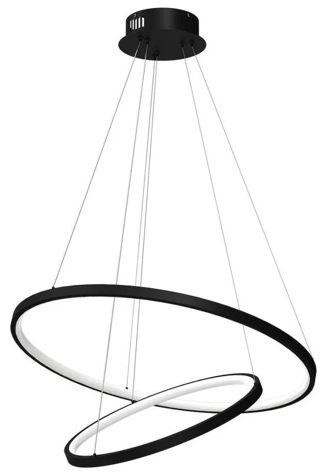 Lustră LED pe cablu HOOP LED/51W/230V d. 60 cm 4000K negru