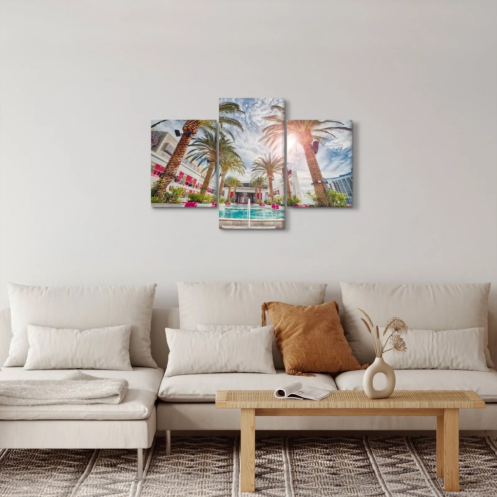 Tablou - palmier cu bazin (90x60 cm)