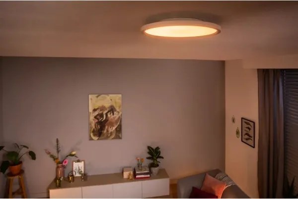 Philips Hue AURELLE plafonieră LED dimabilă, 21W, 230V, Ø 39,5 cm, albă