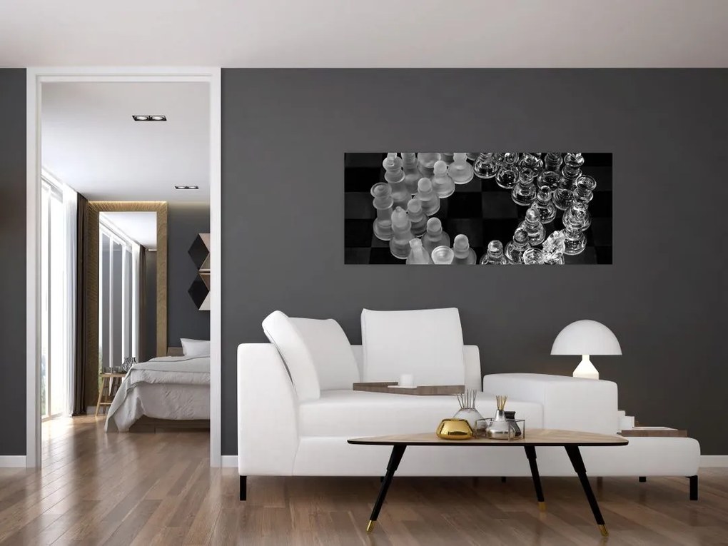 Tablou - șah albnegru (120x50 cm)