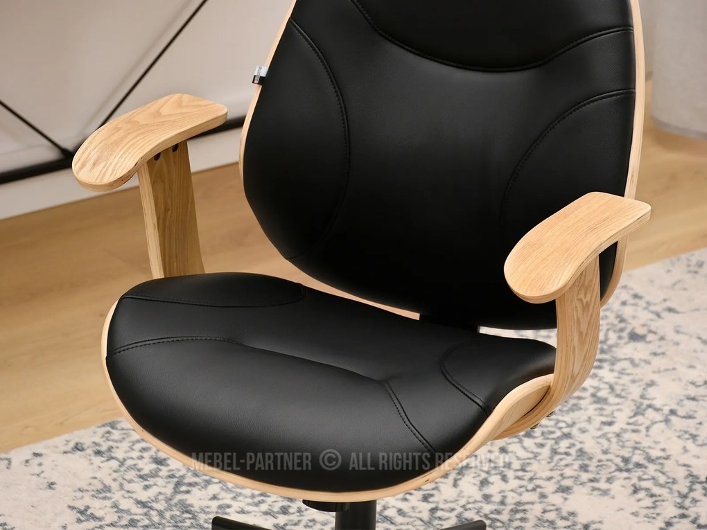 Fotoliu Raynold (stejar negru + negru). Promo -10%. 1110533