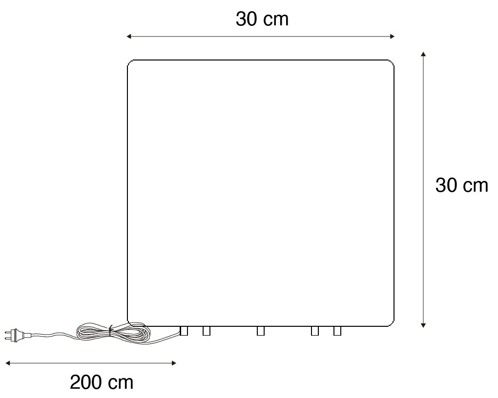 Lampă modernă de exterior albă 30 cm pătrat IP44 - Nura