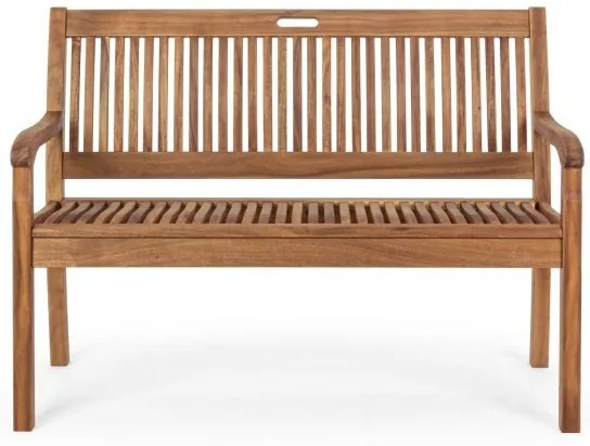 Bancă din lemn de acacia cu doua locuri, maro natural, 120x60x88 cm, Noemi Yes
