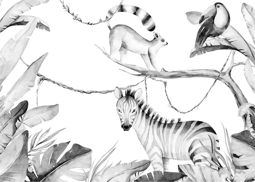 Tablou - Acuarelă Jungla (70x50 cm)