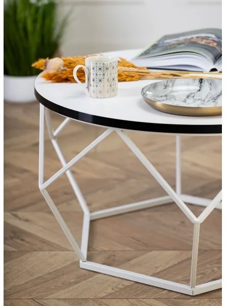 Măsuță de cafea DIAMOND 40x70 cm negru/alb