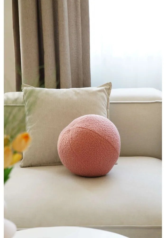 Pernă decorativă din material bouclé ø 20 cm Top – Mioli Decor