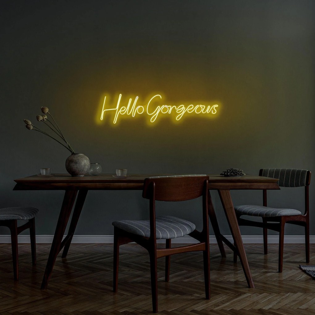 Aplica de Perete Neon Hello Gorgeous, 75 x 18 cm