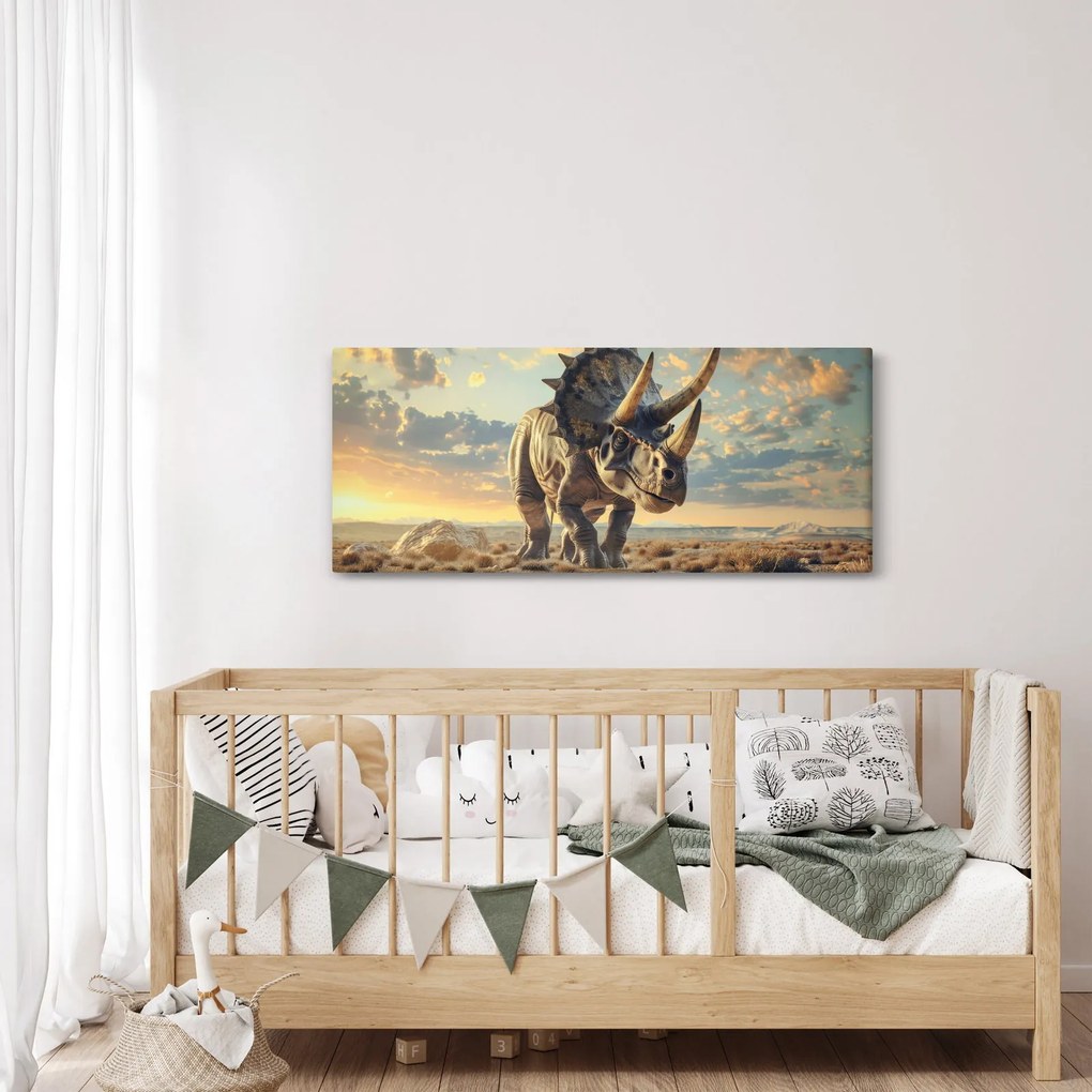 Tablou - Triceratops (120x50 cm)
